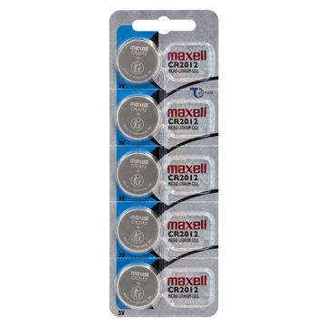 Pack 5 Pilas CR2012 3v Maxell Tipo Botón Holograma Maxell
