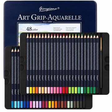Lápices Acuarelables Giorgione Art Grip 48 en Caja Metálica Por Mayor Giorgione