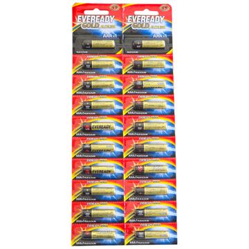 Pack 20 Pilas Eveready AAA Alcalina Tira Prepicada Eveready