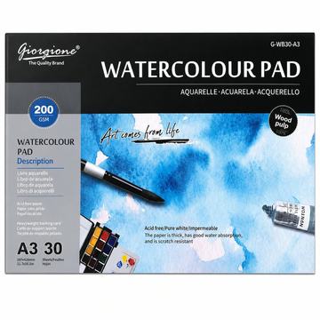 Block Acuarela Giorgione G-WB30 A3 200 g · 30 Hojas Por Mayor Giorgione