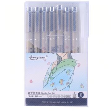 Estilógrafos Giorgione ZG008 Set 8 Piezas con Punta Blanda Por Mayor Giorgione