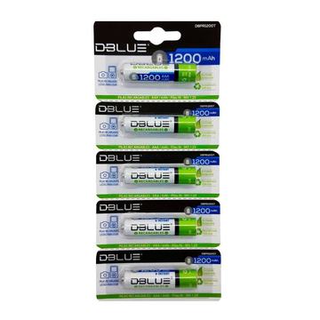Pack 5 Pilas Recargables AAA Dblue 1200mha DBPR1200 Dblue