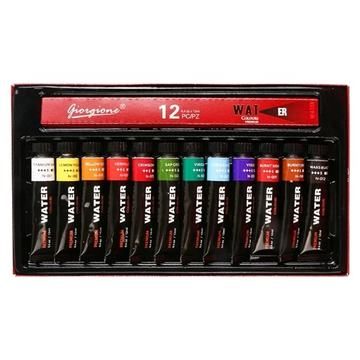 Set 12 Acuarelas en Tubo Giorgione G-WC1201 de 12 ml Por Mayor Giorgione
