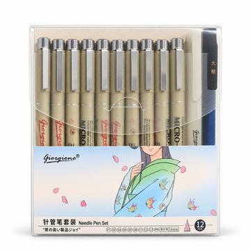 Estilógrafos Giorgione ZG012 Set 12 Piezas con Punta Blanda Por Mayor Giorgione
