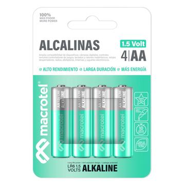 Pack 4 Pilas AA Alcalinas Macrotel Macrotel