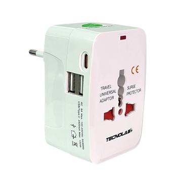 Adaptador Enchufe Universal Viaje VoltWorld TL777 Tecnolab Tecnolab