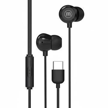 Audífonos Maxell INBAX USB-C Con Mic In Ear Tipo C Negro Maxell
