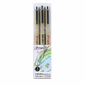 Set 3 Estilógrafos Punta de Aguja Giorgione ZG003 01, 03, 08 Por Mayor Giorgione