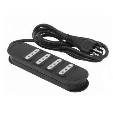 Alargador Eléctrico 4Pos 3mt ME204B Macrotel Negro Macrotel