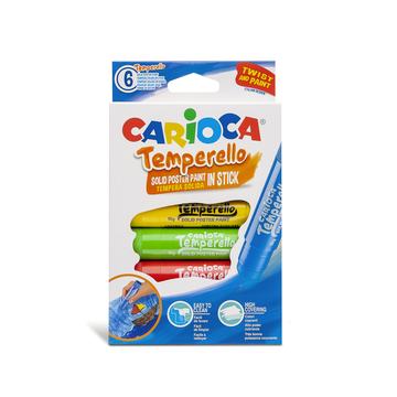 Témperas Sólidas Carioca Temperello 6 Colores Surtidos Por Mayor Carioca