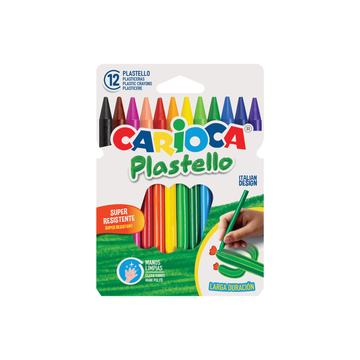 Crayones Carioca Plastello 12 Unidades Por Mayor Carioca