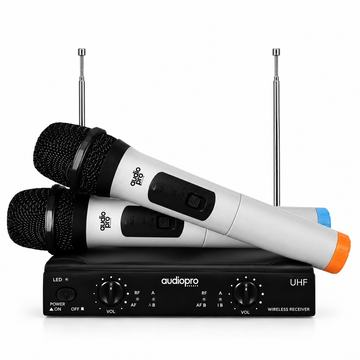Kit 2 Micrófonos inalámbricos UHF Audiopro AP02040 Audiopro