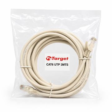 Cable de Red Target 3 mts Patch Cord UTP Cat 6 Target