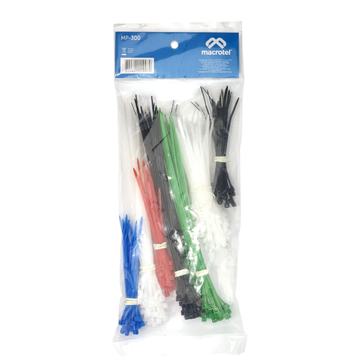 Amarras Plásticas Multiuso 300 unds Colores Macrotel MP300 Macrotel