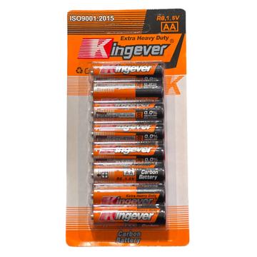 Pack 8 Pilas Kingever AA Carbon Battery R6 Kingever
