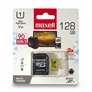 Tarjeta Micro SD Maxell 128GB CLASE 10 Maxell
