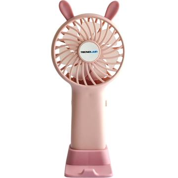 Mini Ventilador Portátil Recargable Rosa TL672P Tecnolab