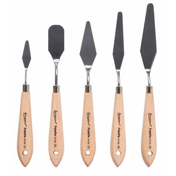 Set 5 Espátulas de Paleta Giorgione G-WD Mango de Madera Por Mayor Giorgione