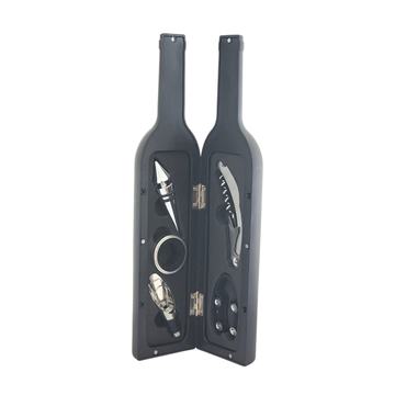 Set 5 Pz Descorchador Estuche Botella Vino Negro 50031 OEM