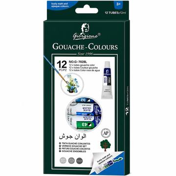 Set 12 Pinturas Gouache Giorgione G-7028 · 12 x 12 ml Por Mayor Giorgione