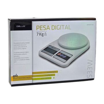 Balanza Pesa de Cocina Digital 7 kg Dblue DBPDWS33W Dblue