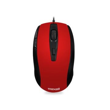 Mouse Óptico 5 Botones Con Cable USB MOWR-105 Maxell Rojo Maxell
