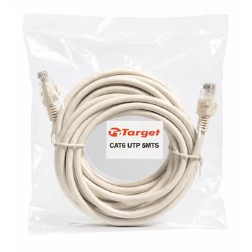 Cable de Red Target 5 mts Patch Cord UTP Cat 6 Target