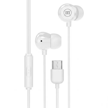 Audífonos Maxell INBAX USB-C Con Mic In Ear Tipo C Blanco Maxell