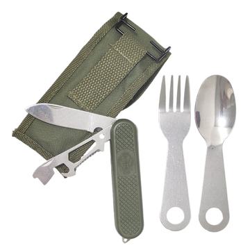 Set de navaja para camping + Cuchara y tenedor DBG1351 OEM