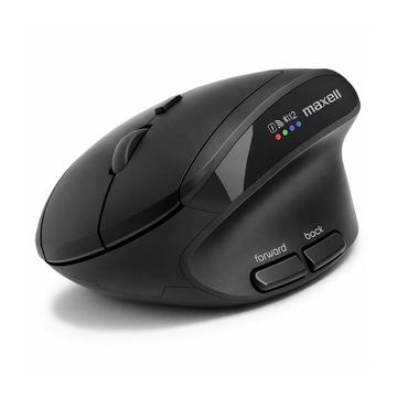 Mouse Vertical Bluetooth Ergonómico Maxell 2400 DPI Dual Negro Maxell